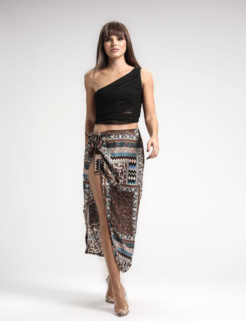 BOHOO HIGH SLIT SKIRT