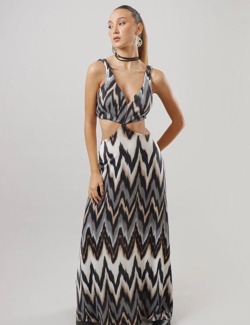 CUT-OUT LONG DRESS