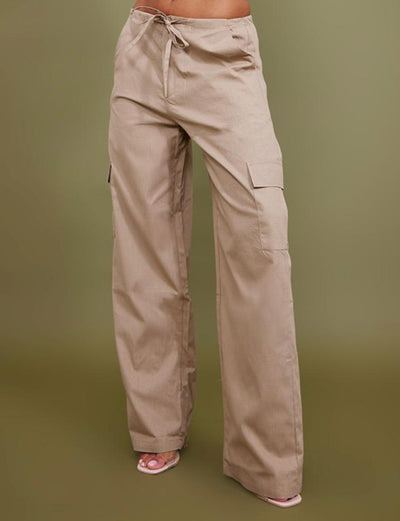 LINEN CARGO PANTS