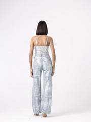 PINCED METALLIC PANTS