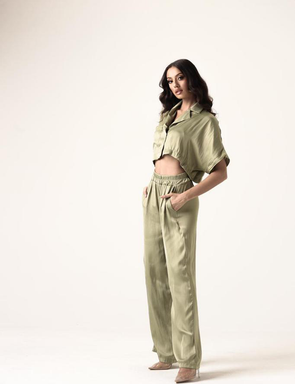 SET SHIRT & PANTS SATIN