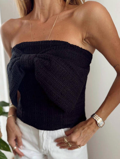 BOW BANDEAU TOP