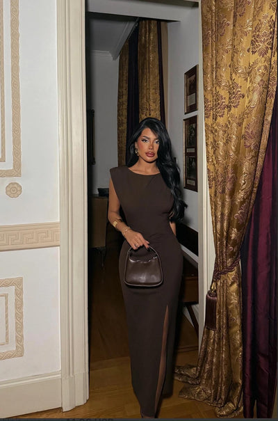 MOCHA ELEGANCE DRESS