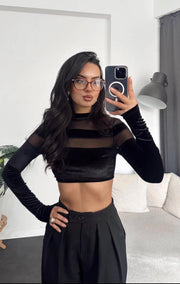 MYSTIC VELVET CROP TOP