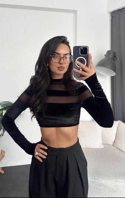 MYSTIC VELVET CROP TOP