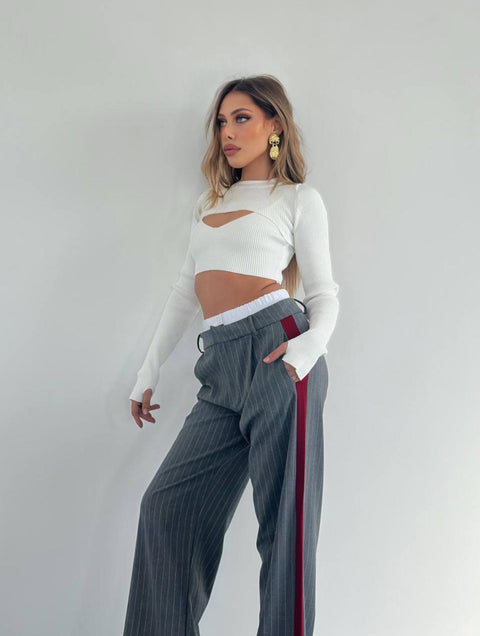 PINSTRIPE BOXER TROUSERS