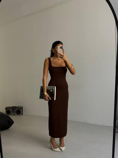 STRETCH SQUARE NECK DRESS