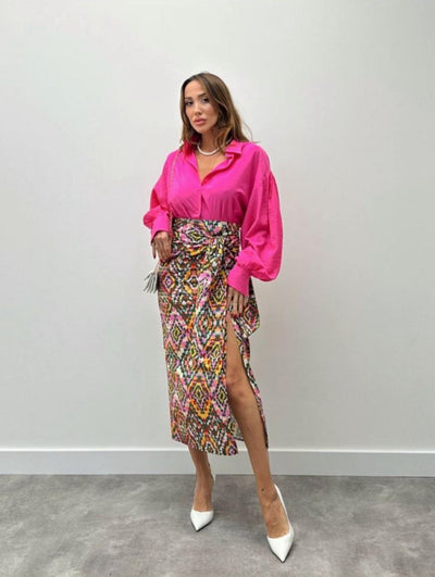 MOSAIC WRAP SKIRT