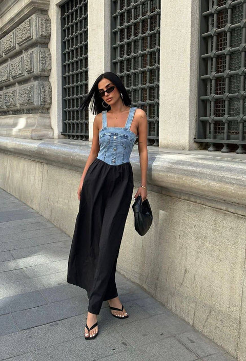 DENIM PARACHUTE DRESS