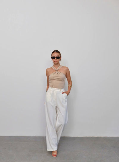 TWIST HALTER TOP