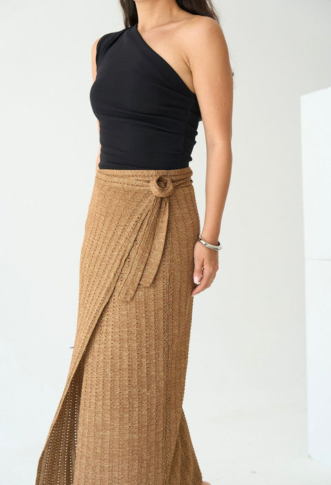 GOLDEN WRAP SKIRT
