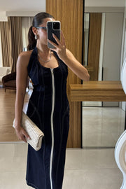 CONTOUR DENIM DRESS