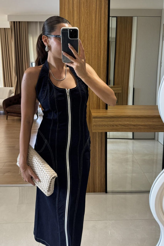 CONTOUR DENIM DRESS