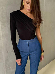 SCULPT ONE-SHOULDER BODYSUIT