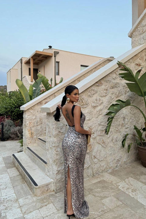 LEOPARD GLAM DRESS
