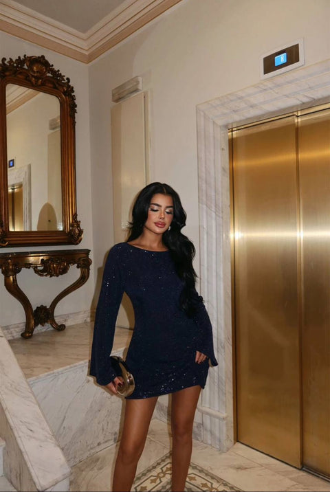 RHINESTONE MINI DRESS