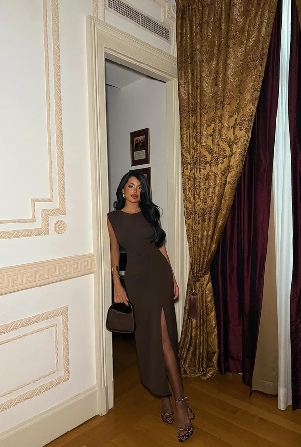 MOCHA ELEGANCE DRESS
