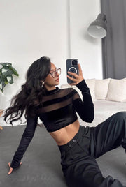 MYSTIC VELVET CROP TOP