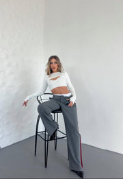 PINSTRIPE BOXER TROUSERS