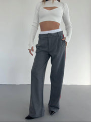 PINSTRIPE BOXER TROUSERS