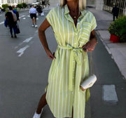 STRIPED BLEND DRESS