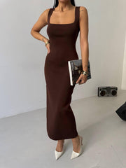 STRETCH SQUARE NECK DRESS