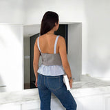 PINSTRIPE POISE TOP
