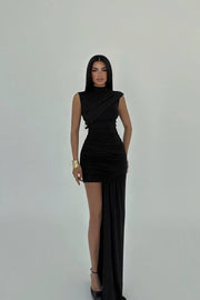 SIDE TRAIN DRESS