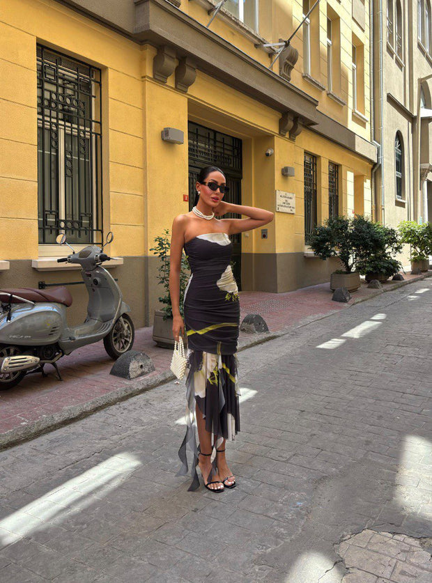 NOIR PETALE DRESS