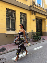 NOIR PETALE DRESS