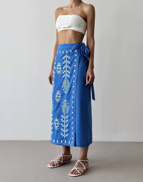 STITCH WRAP SKIRT