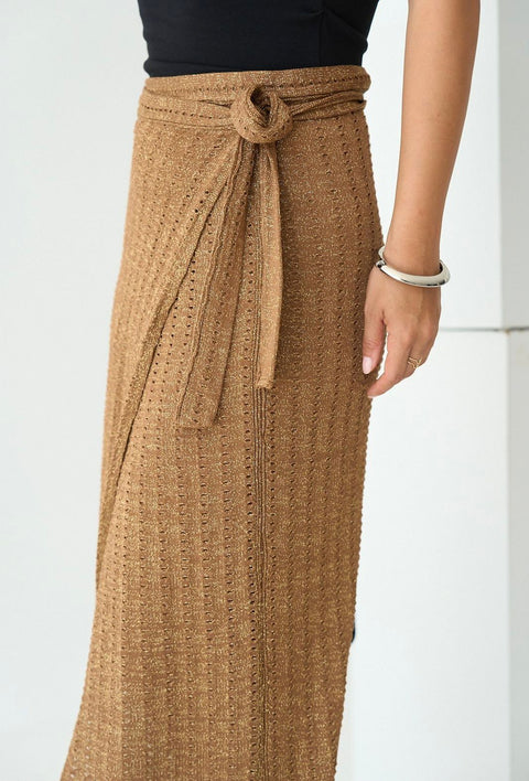 GOLDEN WRAP SKIRT