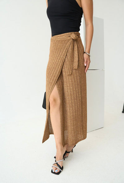 GOLDEN WRAP SKIRT