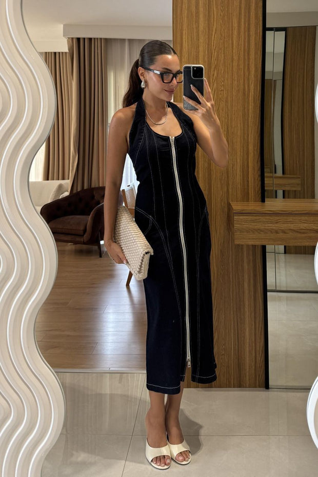 CONTOUR DENIM DRESS