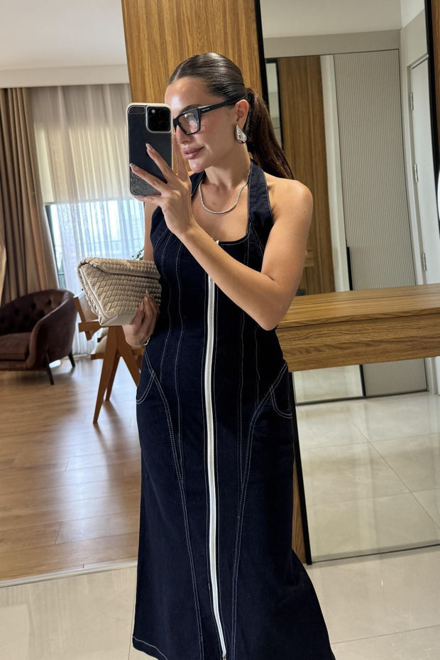 CONTOUR DENIM DRESS