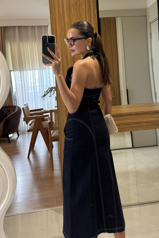 CONTOUR DENIM DRESS