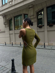 SIDE GLOW CUT-OUT DRESS