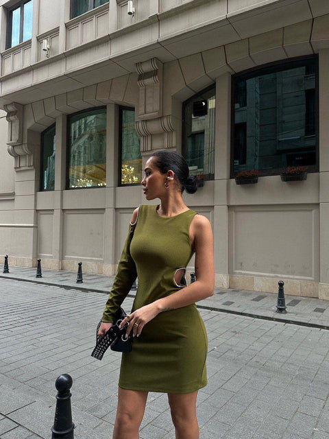 SIDE GLOW CUT-OUT DRESS