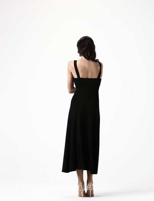 PLEATED MIDI DRESS